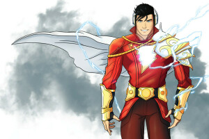 kunst, Billy Batson, Kaptajn Marvel, DC Comics, Fiktion, Shazam, superhelt