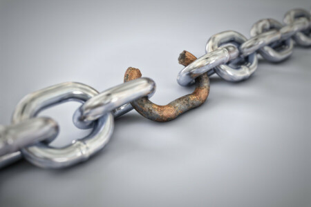 chain, rust, weak link