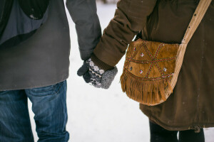 bag, hands, lovers, mittens