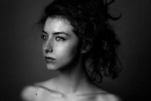 Charlie, magic b & W photo, piercing, portrait