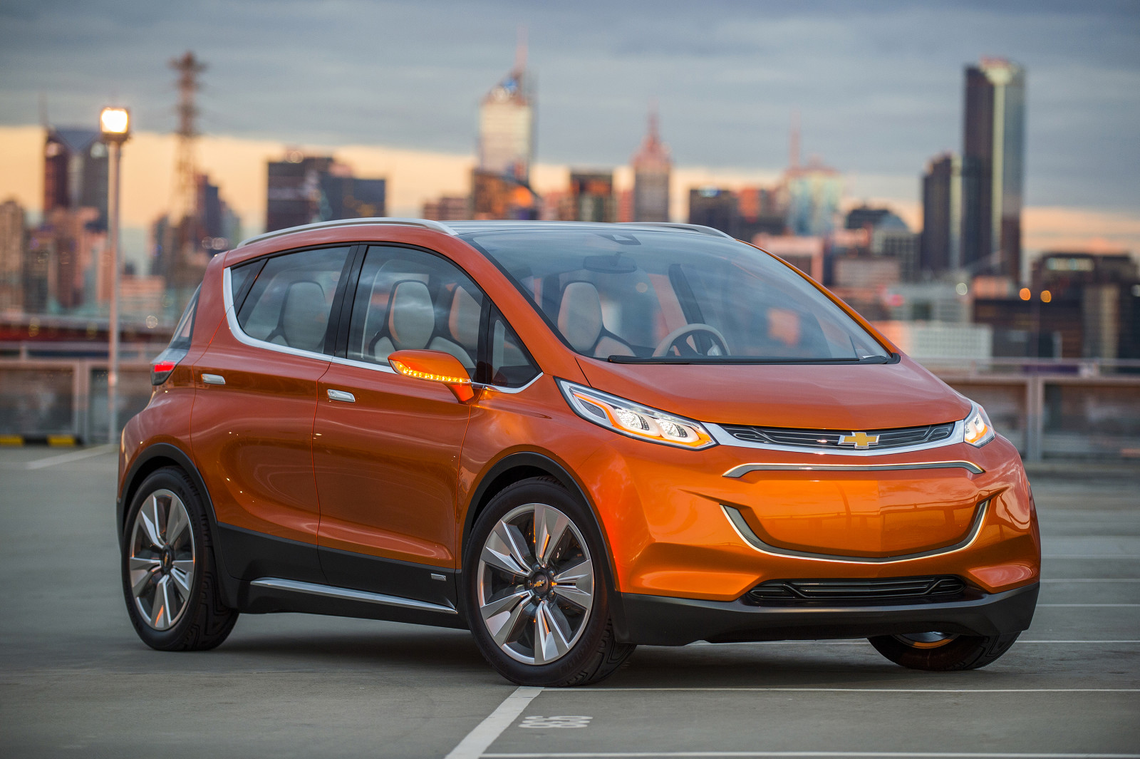 coche, foto, naranja, 2015, Bolt EV