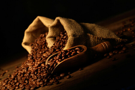 bag, blade, coffee beans, grain, shoulder