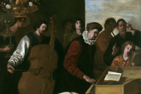 Aniello Falcone, kunstnere, koncert, instrumento, musik, billede