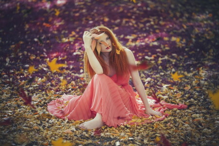 autumn, girl, mood