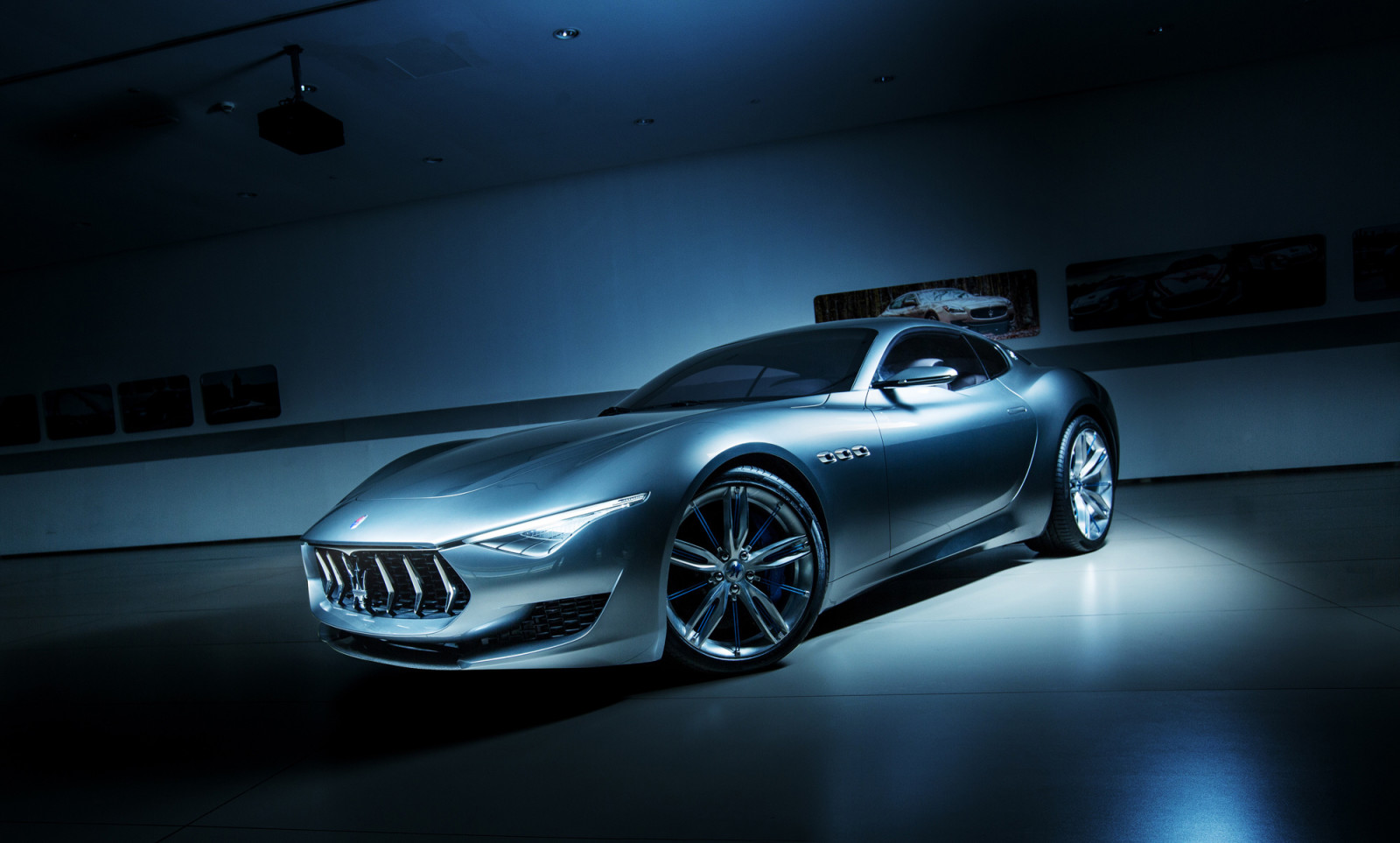 supercar, Concept, Față, Argint, putere, Alfieri, Maserati