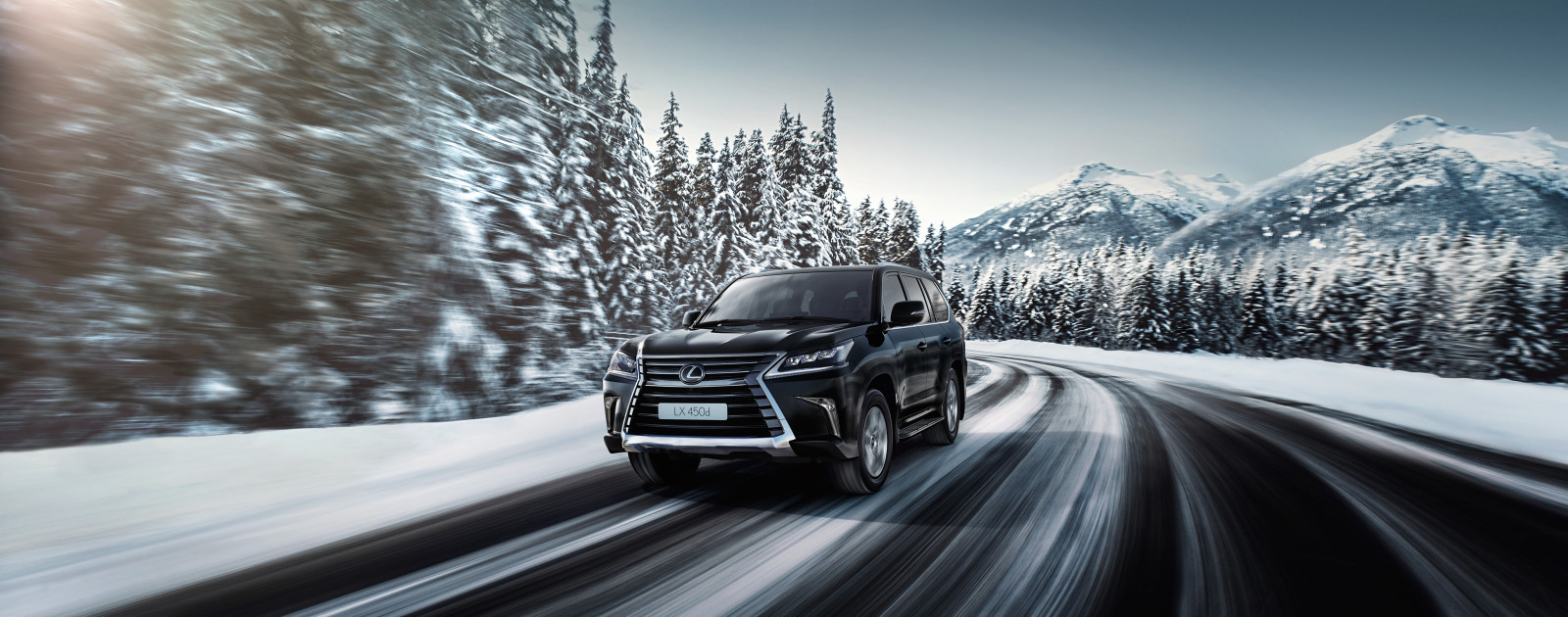 winter, road, speed, Lexus, LX 570