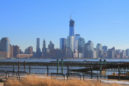 la rivière Hudson, Manhattan, World Trade Center