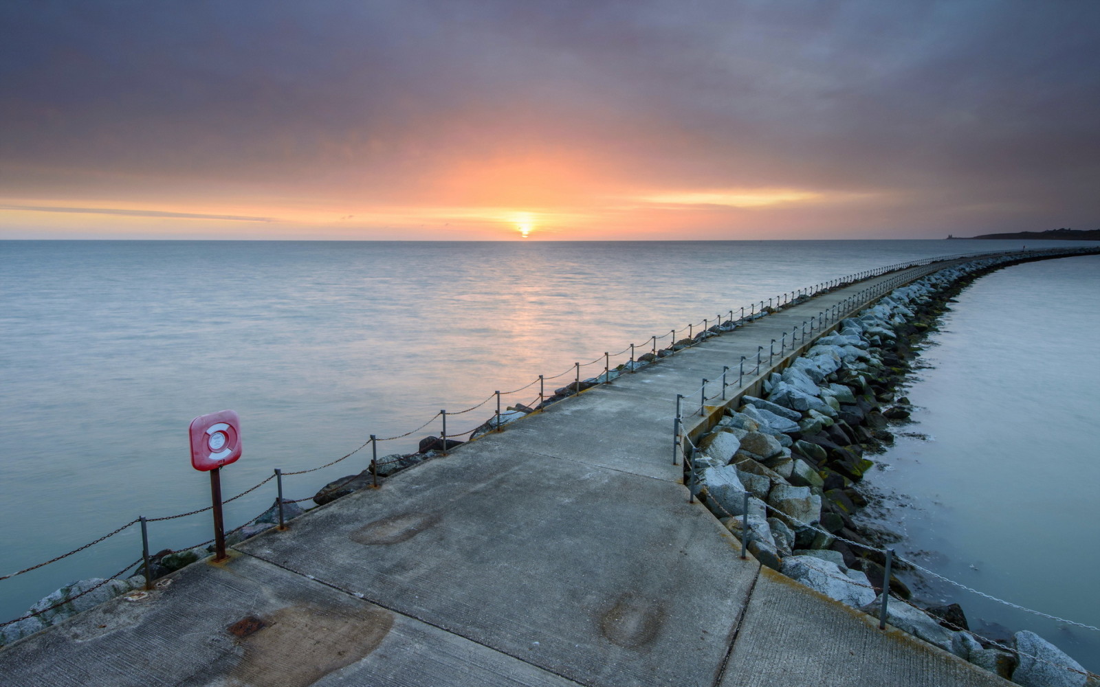 sunset, landscape, sea