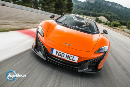 650S, Front, McLaren, orange, speed, Spider, Top Gear, track