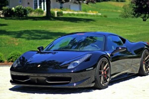 Preto, ferrari, Ferrari 458 Italia, Carro esportivo