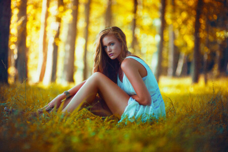 beautiful, BEAUTY, Blonce, color, forest, girl, light, Lindsey W