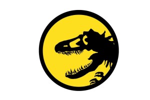 Preto, Perigo, dinossauro, logotipo, amarelo