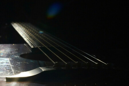 chitarra, macro, Musica