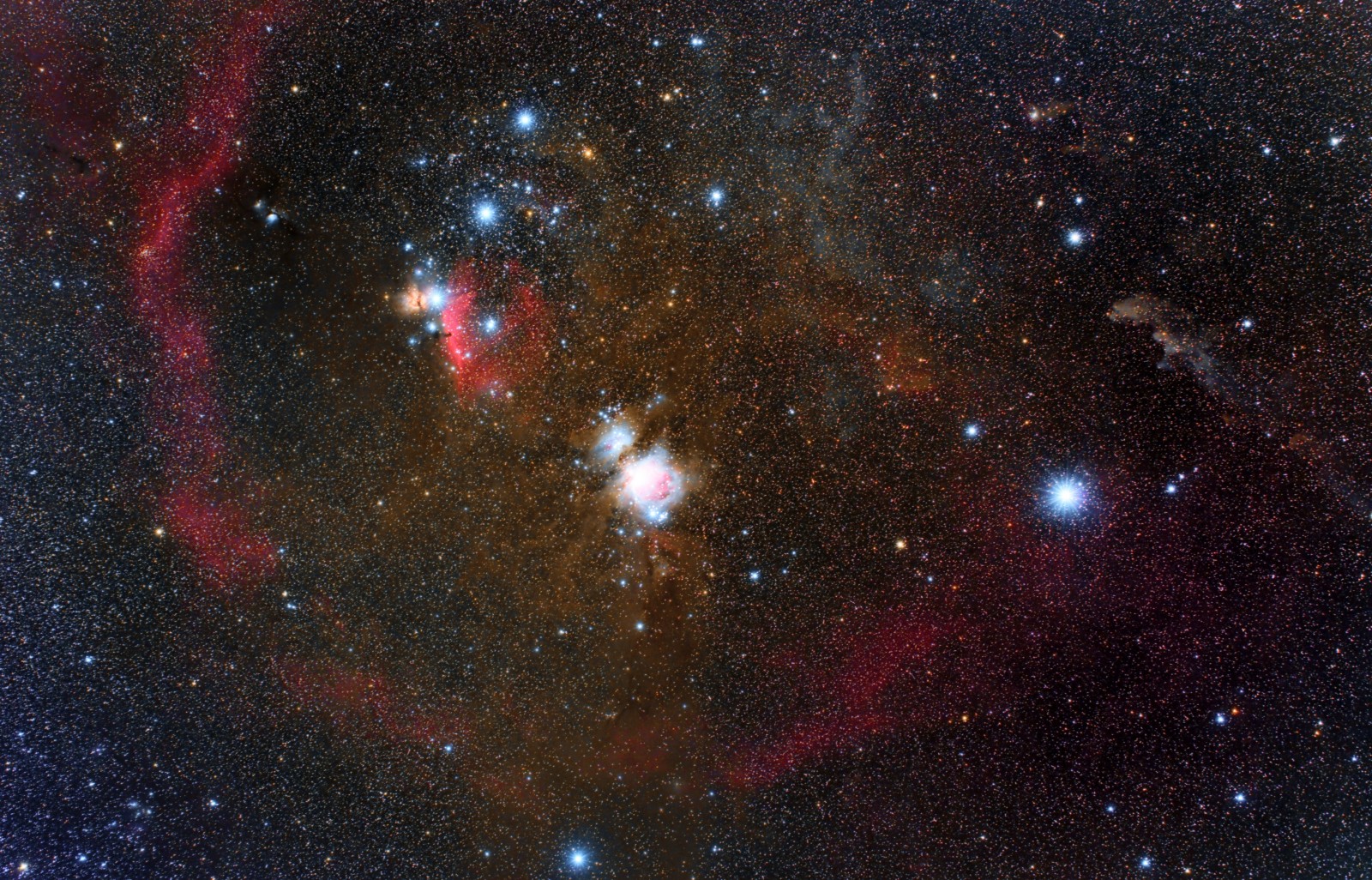 nebulosa, i konstellationen, Orion, utsläpp, Barnards slinga