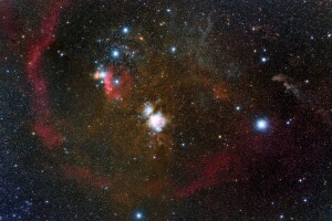 Barnard's Loop, emission, in the constellation, nebula, Orion