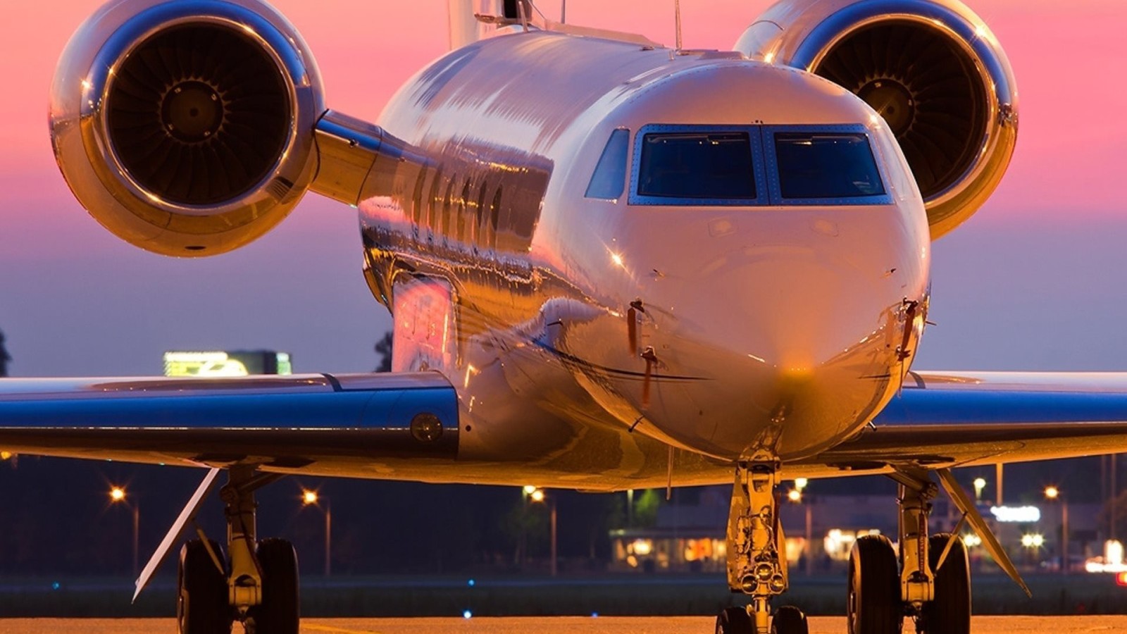 Beleuchtung, Nacht, das Flugzeug, Flughafen, Privat