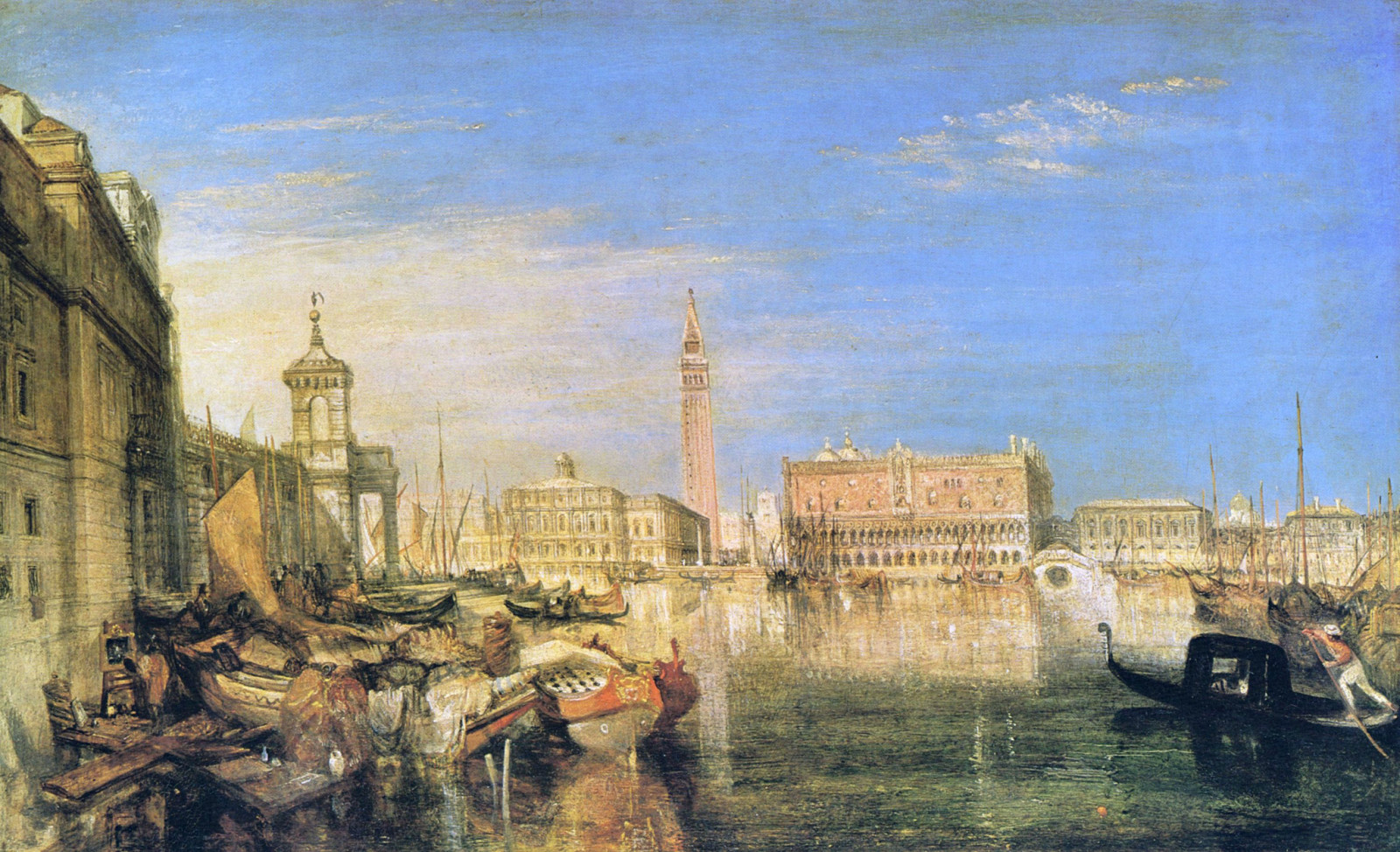 sea, picture, home, boats, venice, tower, the bell tower, The Urban Landscape