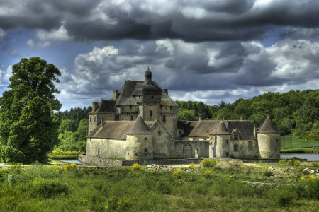 castillo, Chateau du Theret, Francia, La Saunière