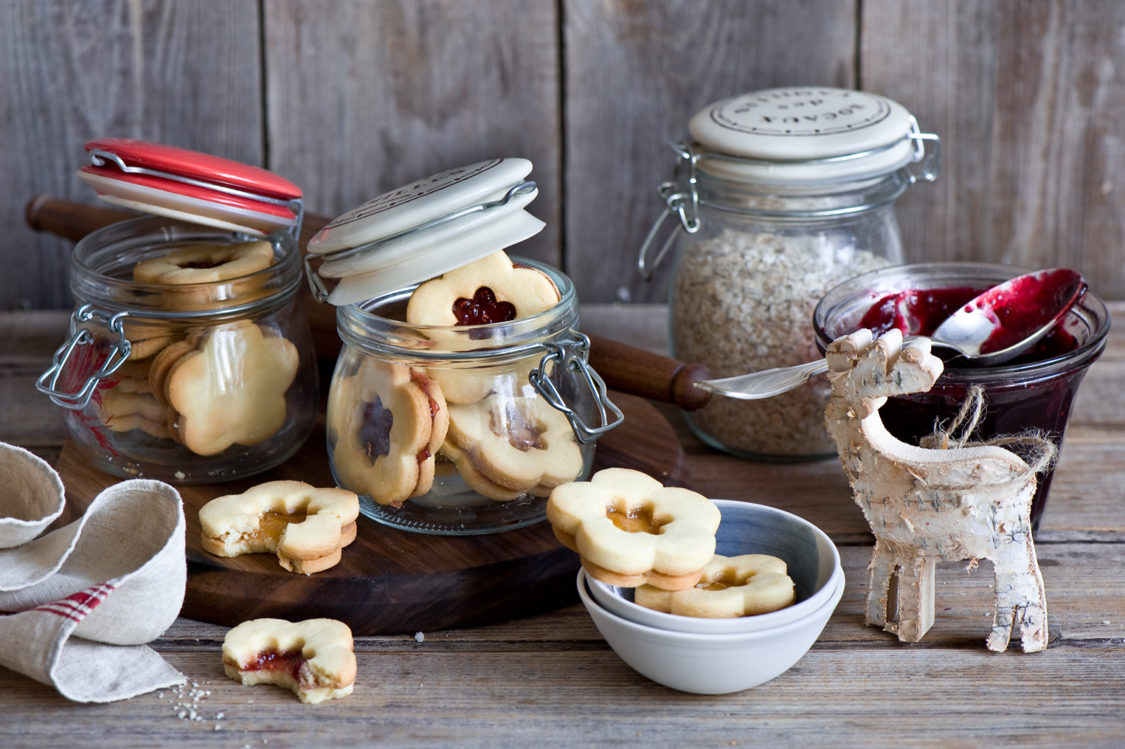 Natal, inverno, biscoitos, sobremesa, geléia, doces, frascos, Feriados