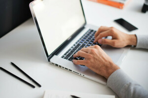 desk, fingers, notebook, work