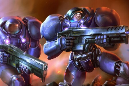 armaduras, aterrissagem, faíscas, starcraft, armas