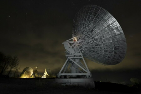 antenna, sfondo, notte