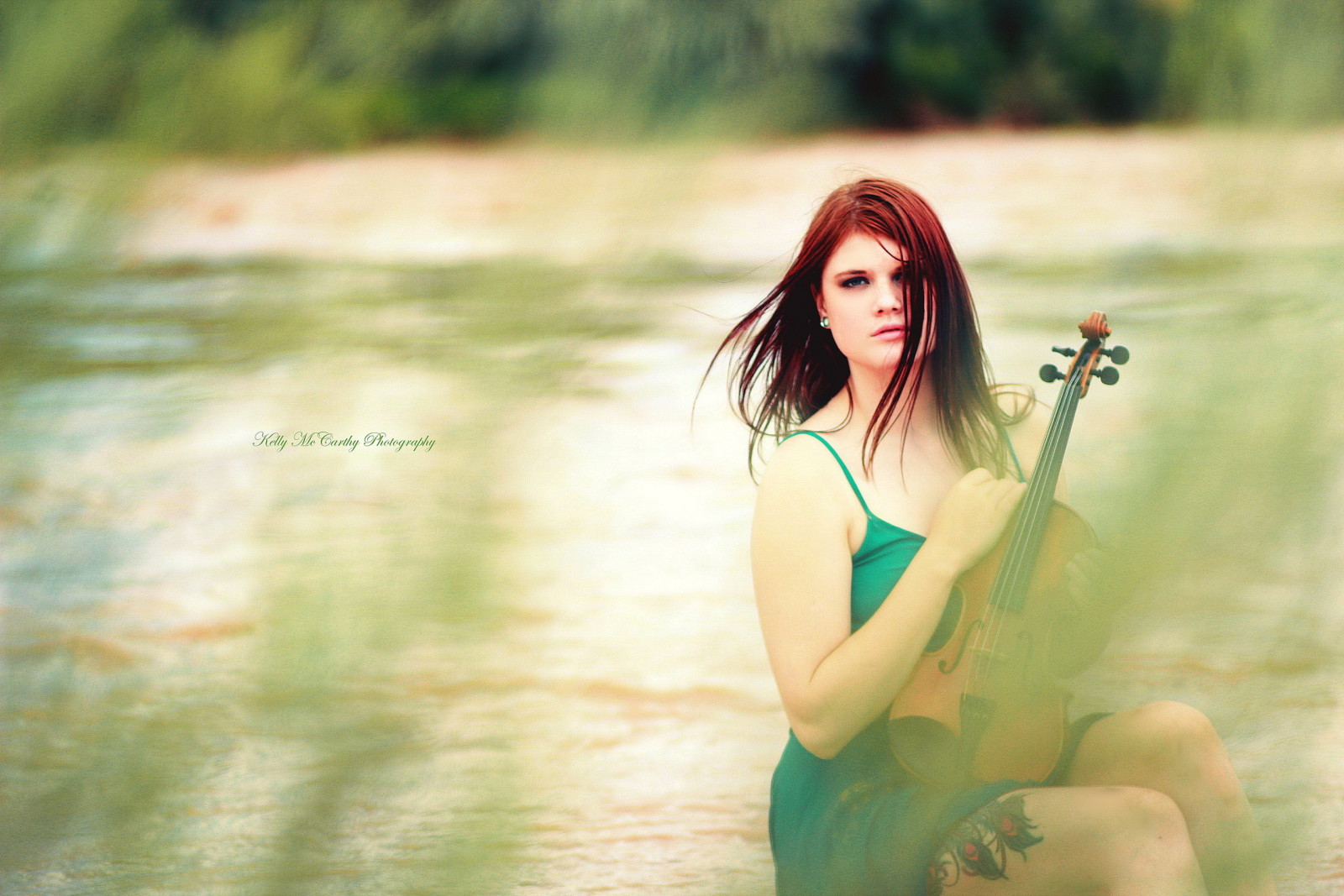 fille, La musique, violon