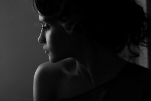 B/W, face, girl, Pasha Ivanov, photographer, profile