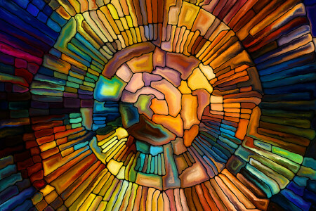 colorida, mosaico, vitral