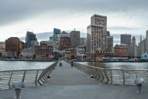 Bridge, CA, California, home, San Francisco, skyscrapers, USA