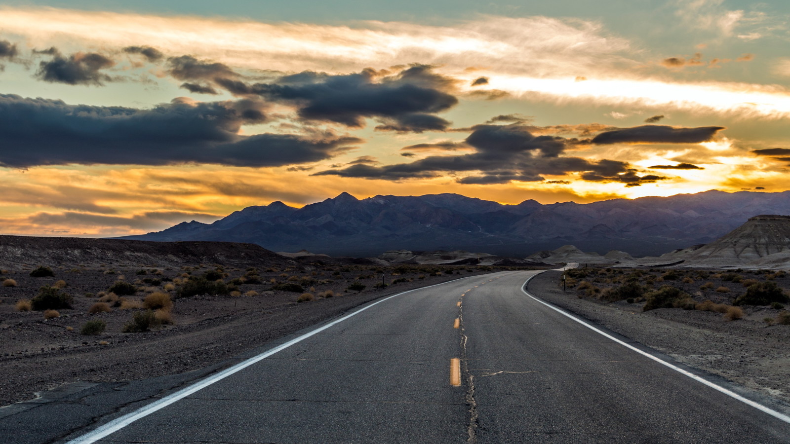 Le ciel, paysage, route, Matin