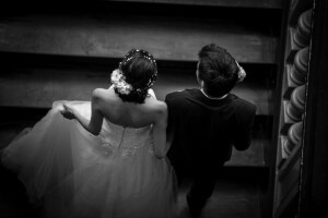 black and white, dress, lovers, pair, the bride, the groom