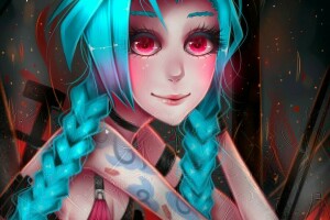 art, Jinx, League of Legends