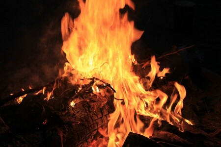 brennt, Feuer, Flamme, das Feuer, Holz