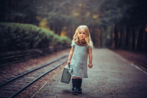 girl, suitcase, Young Travelers