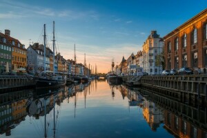 bateaux, canal, L'Europe , Accueil, rivière