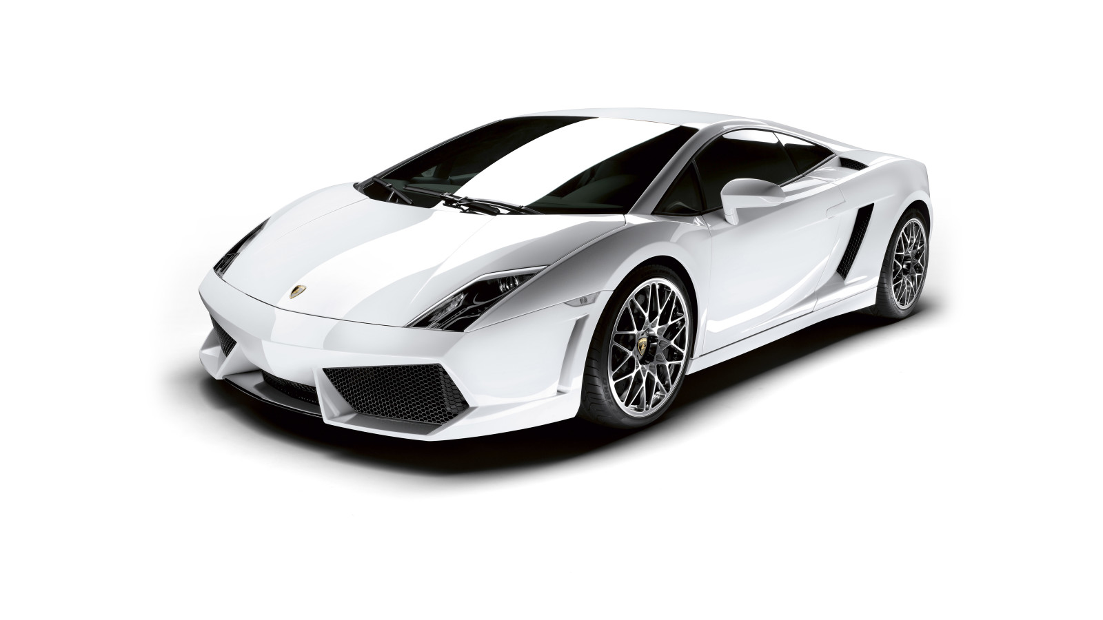 Lamborghini, valkoinen tausta, Gallardo