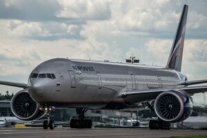 3M0, Aeroflot, aeroporto, B-777, Boeing, o avião, Turbina, asas