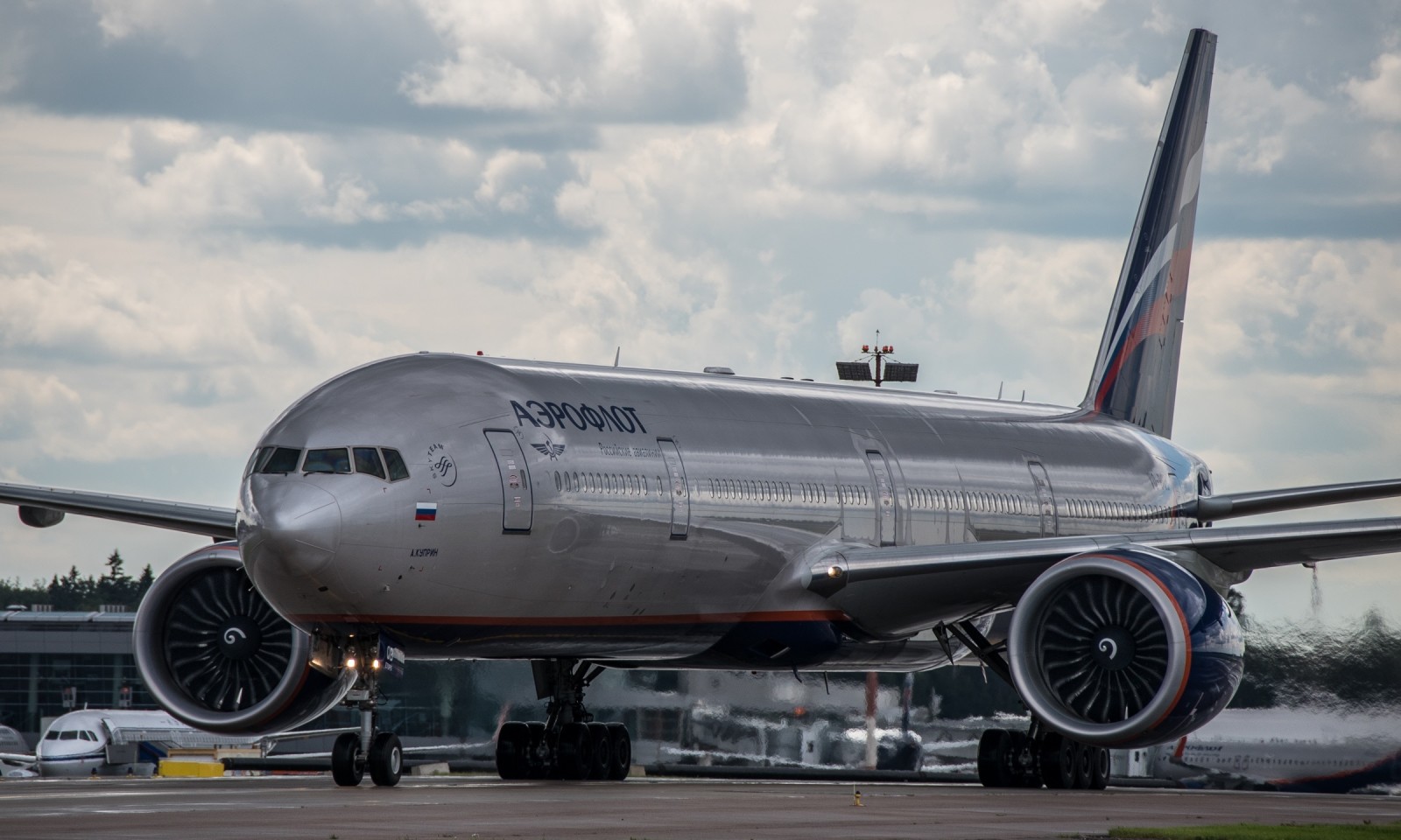 l'avion, ailes, Boeing, Aeroflot, aéroport, Turbine, B-777, 3M0