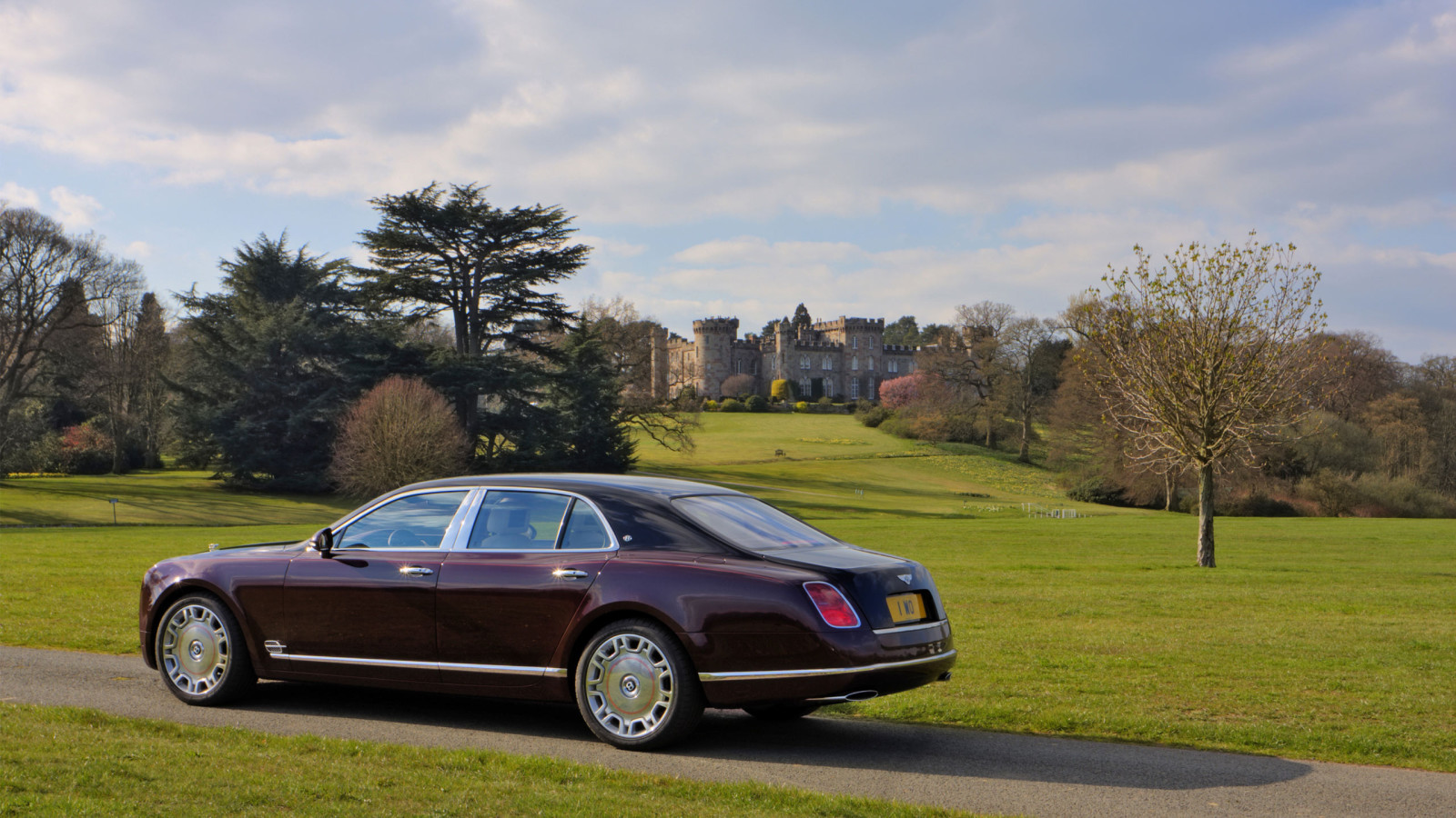 Park, tájkép, vár, Bentley