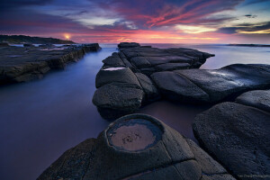 Australia, Faro, mattina, Nuovo Galles del Sud, pietre