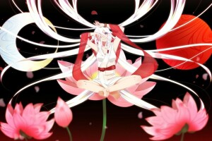 kunst, fletninger, blomster, pige, nokko, kronblade, Vocaloid