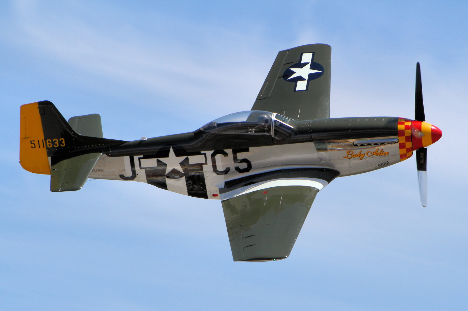 Mustang, lot, P-51, Wojownik