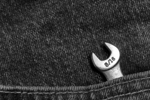 jeans, sleutel, macro, draad