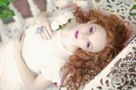 bokeh, curls, Ivory Flame, look, makeup, redhead