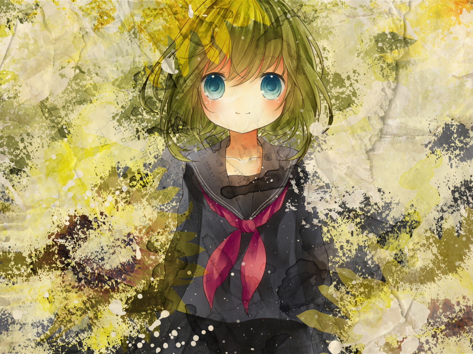 tyttö, taide, maali-, Vocaloid, gumi, hinanosuke