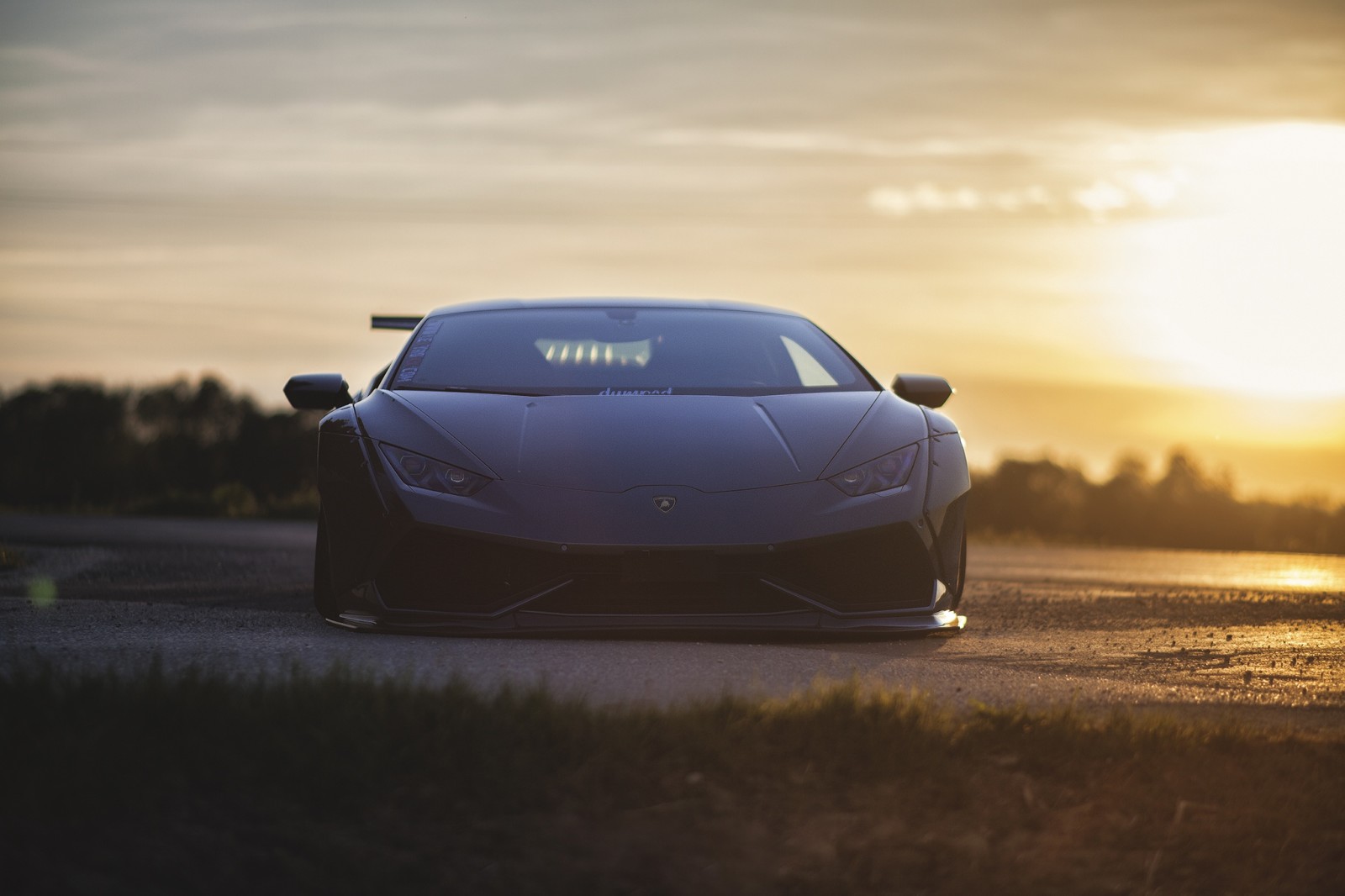 luz, Lamborghini, Huracán, vista frontal