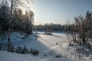 høst, landskap, natur