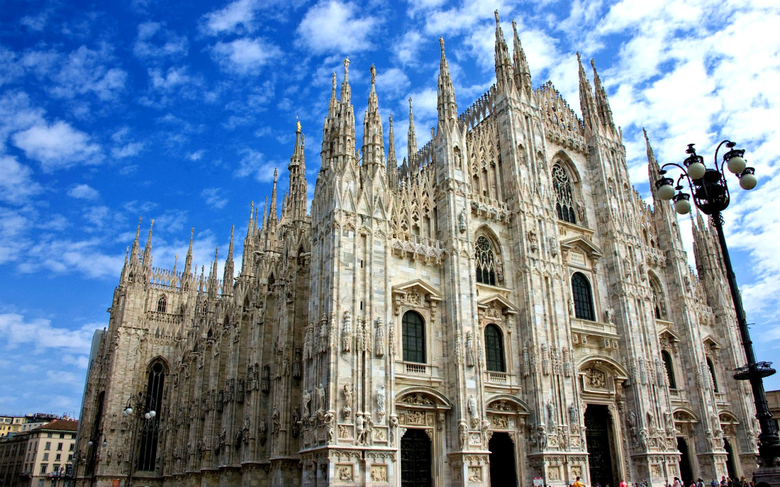 cerul, nori, Italia, Catedrală, Milano, Duomo