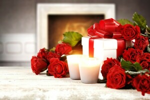 Knospen, Blumen, Geschenk, Herz, Liebe, rot, rote Rosen, romantisch